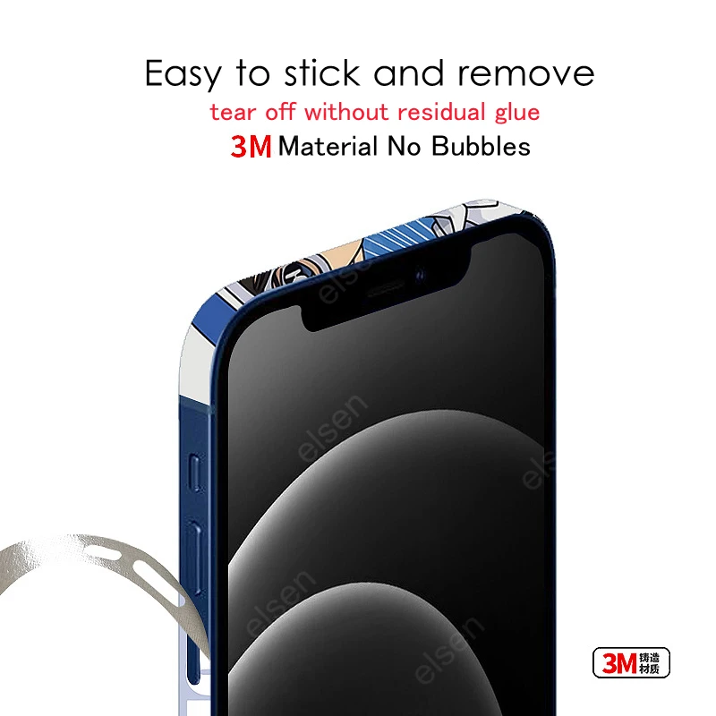 Colorful 3M Material Side Stickers For iPhone 13 Pro Max Hydrogel Frame Film Edge Protector For iPhone 12 Pro Mini