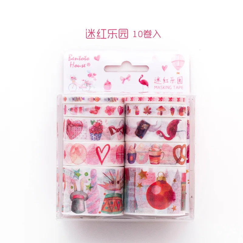 11 10 шт./компл. лента washi кактус washitape звездное небо изоляционная лента Kawaii материал Эсколар Скрапбукинг washi papelaria - Цвет: 11