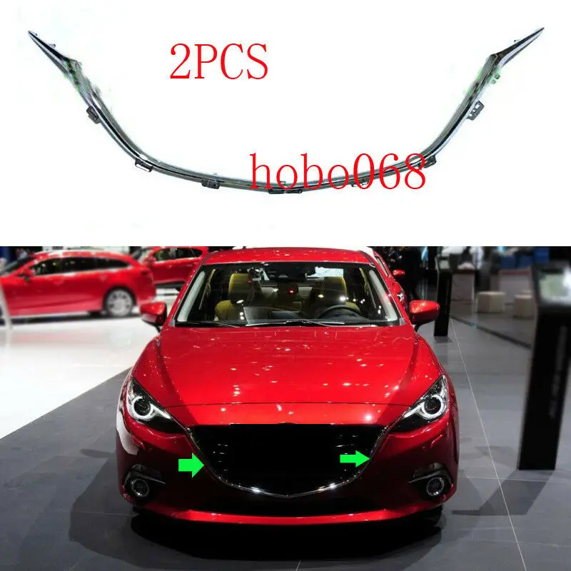 Передняя решетка бампера для Mazda 3 Axela 2014 2015 2016 АБС хромированная отделка Замена 2