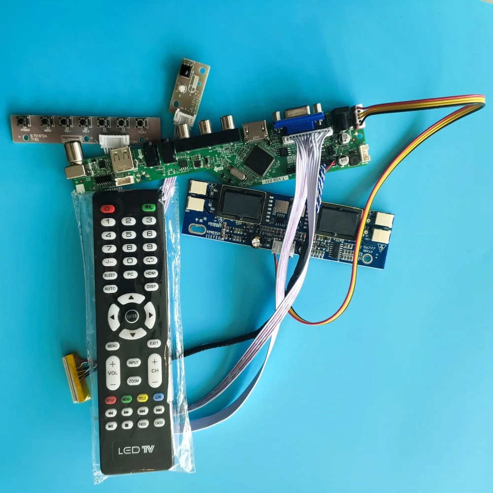 

for HSD190ME13-A13 4 lamps Interface USB Digital Signal Controller Board Resolution kit LCD 1280X1024 19" 30pin AV TV card