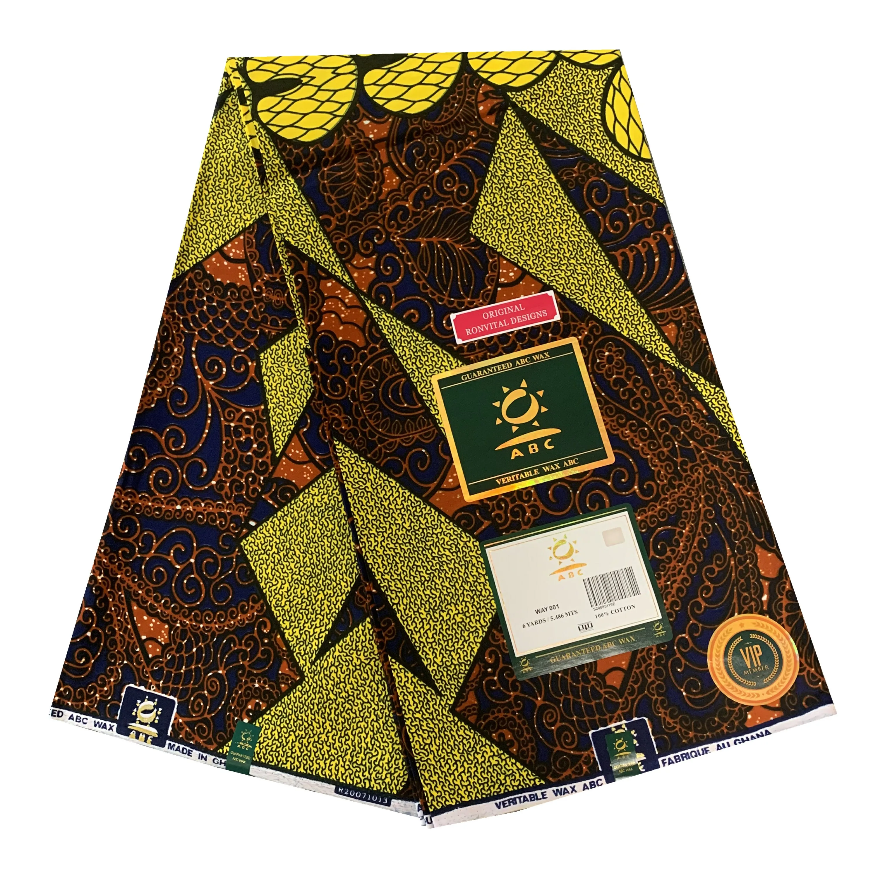 

Original wax 100% cotton fabrics African wax print fabric 2021 wax fabric 6yard per piece African fabric for women dresse