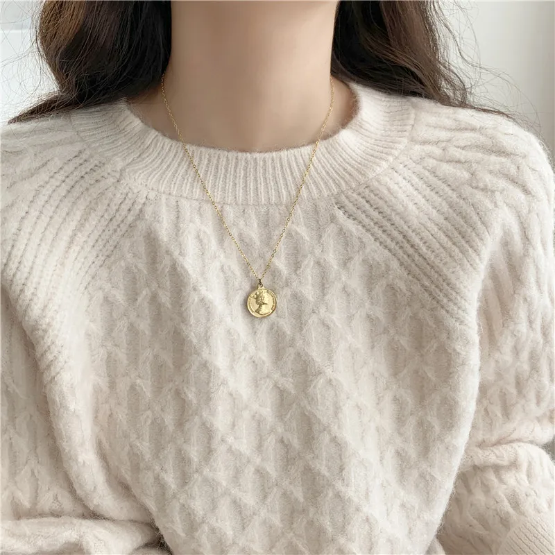 

Solid Simple Knitted Women Sweater Pullover Long Sleeve O-neck Casual Loose Korean Lazy Tops Sweaters 2020 Autumn Winter