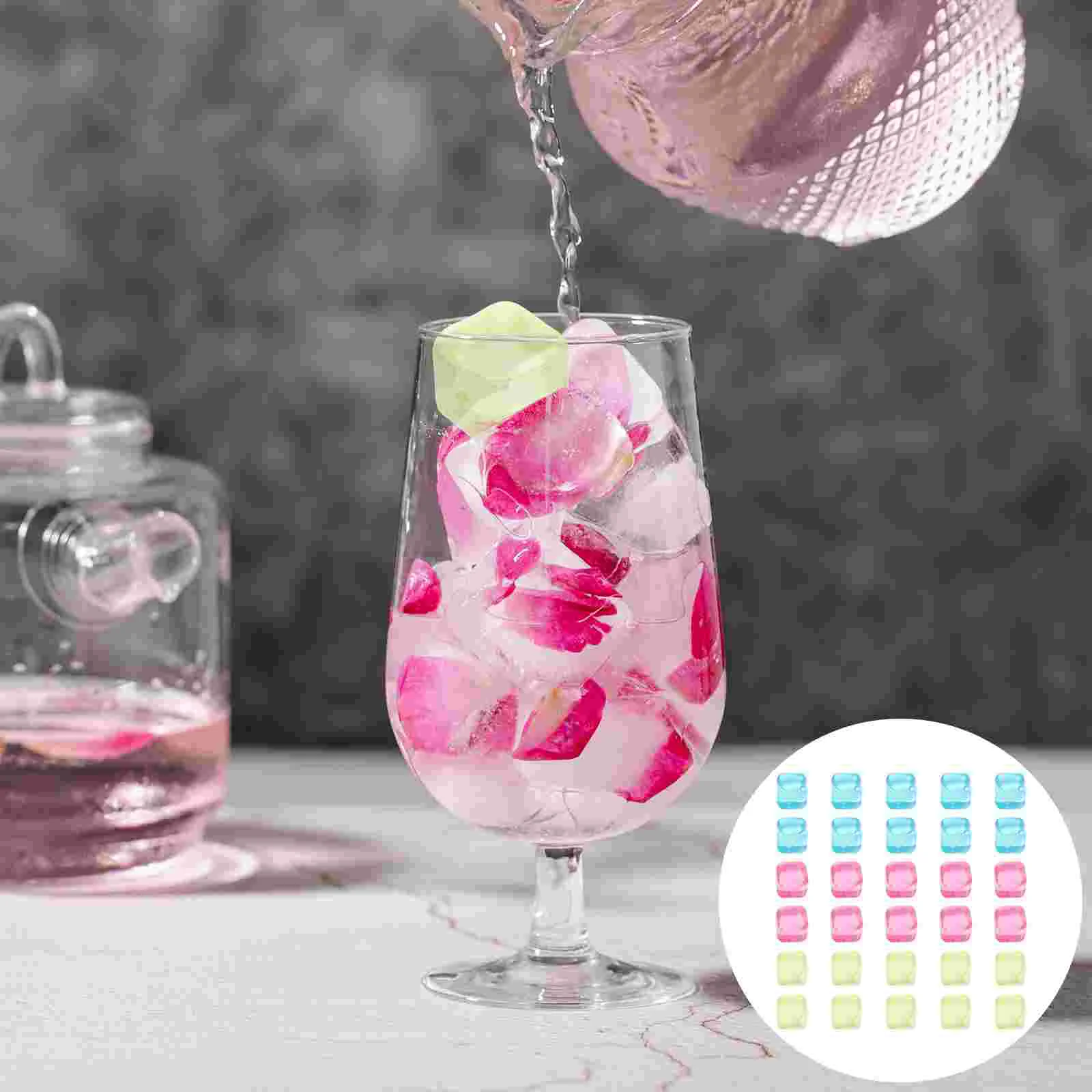 

30 шт. многоразовые кубики льда для виски (разные цвета)