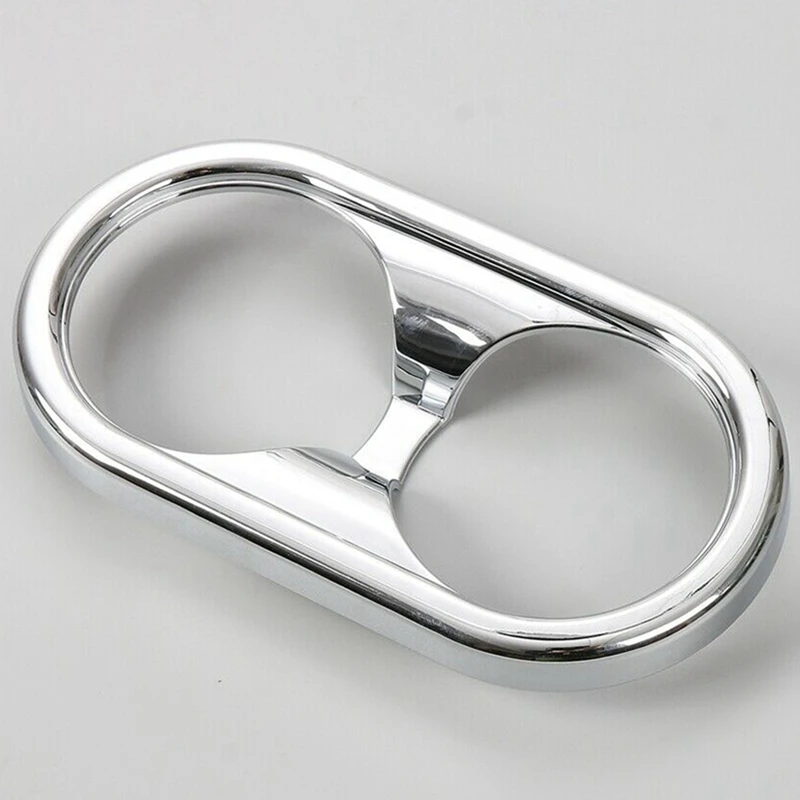 

Car Chrome Front Water Cup Holder Frame Cover Trim Decor for Jeep Wrangler JK 2007+