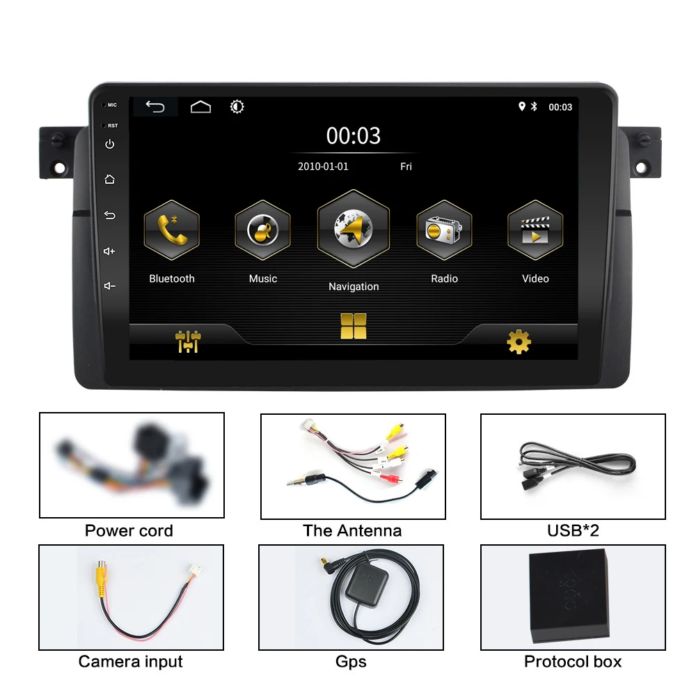 Android 8 1 Авто радио автомобиль для BMW E46 M3 318 320 325 330 335 1998 2006 2005 ядерный GPS навигации