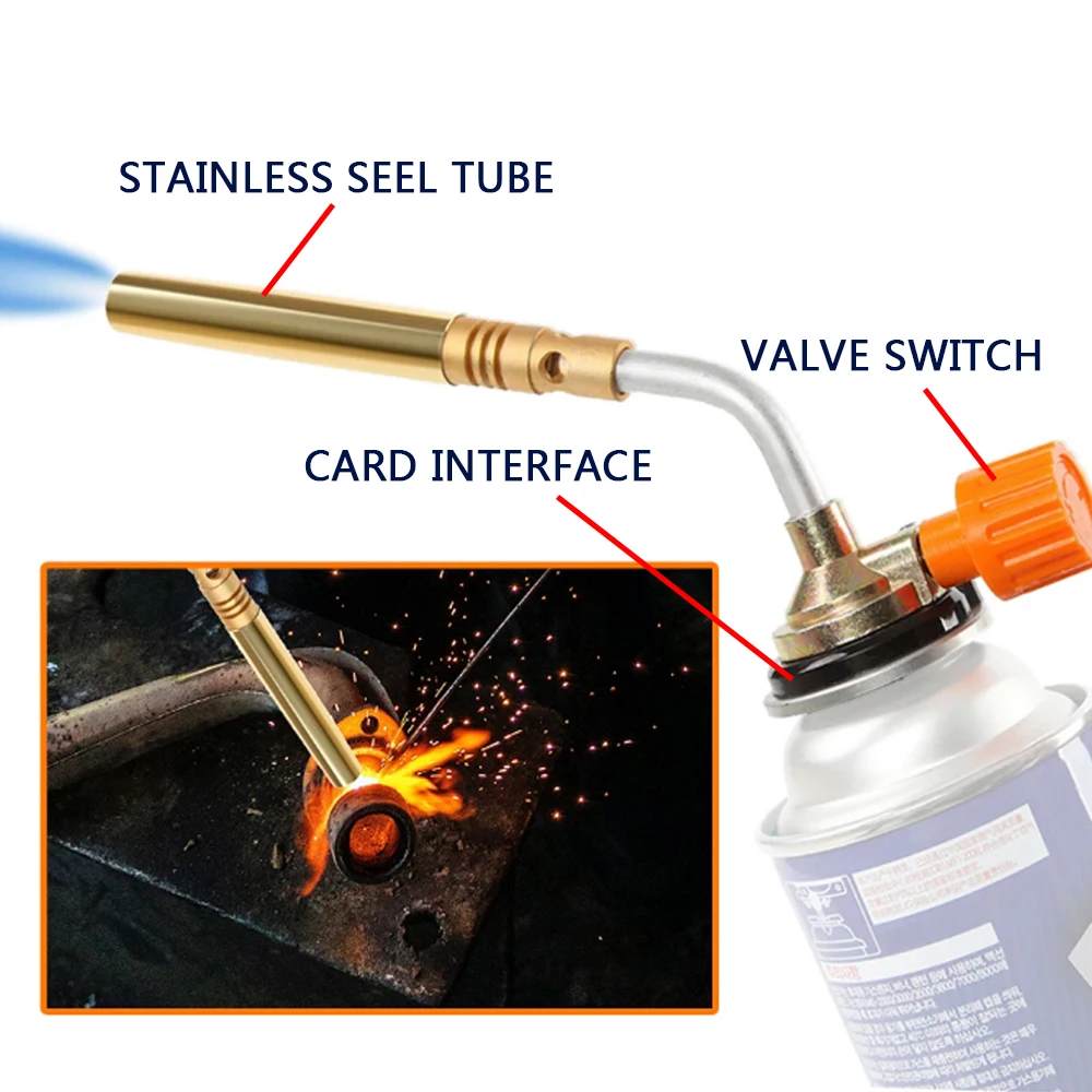 Бутановая горелка газовой сварки фонарь пламени пушка пайки огнемет Открытый