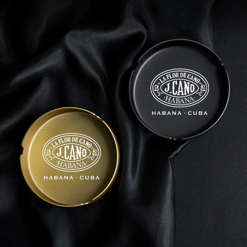 10 шт. Золотая/черная пепельница для курения с логотипом на заказ алюминиевая