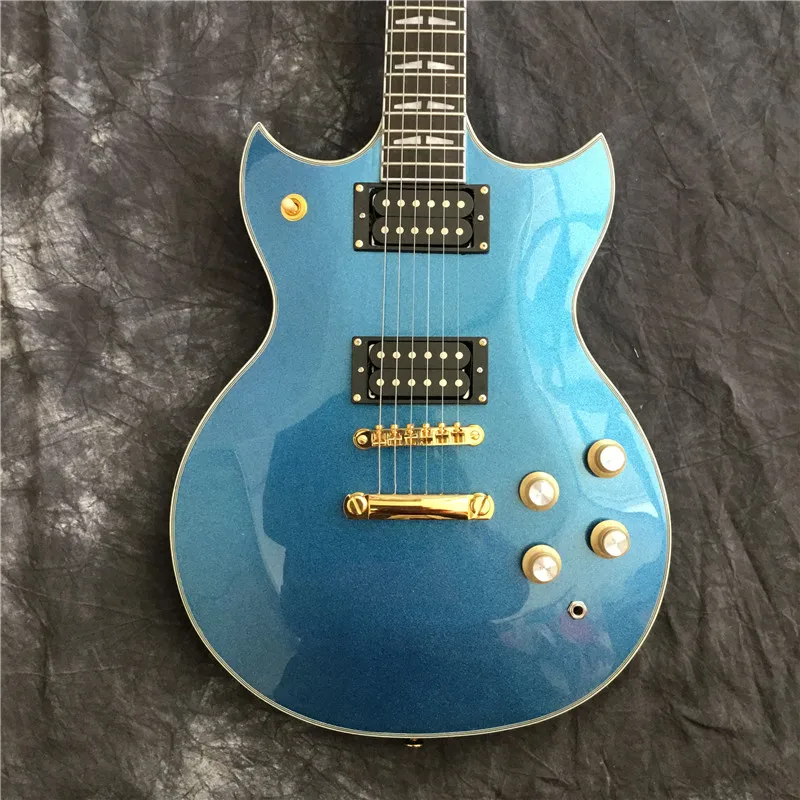 

High quality blue electric guitar, new style, best price, highest quality, top quality.
