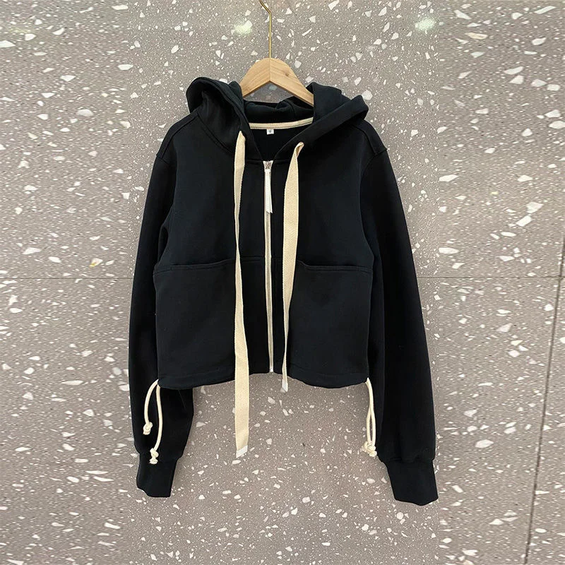 

Short Autumn Sweater Women's Spring and Autumn Thin Loose BF Idle Style Korean Style Chic Early Autumn Top Fashion