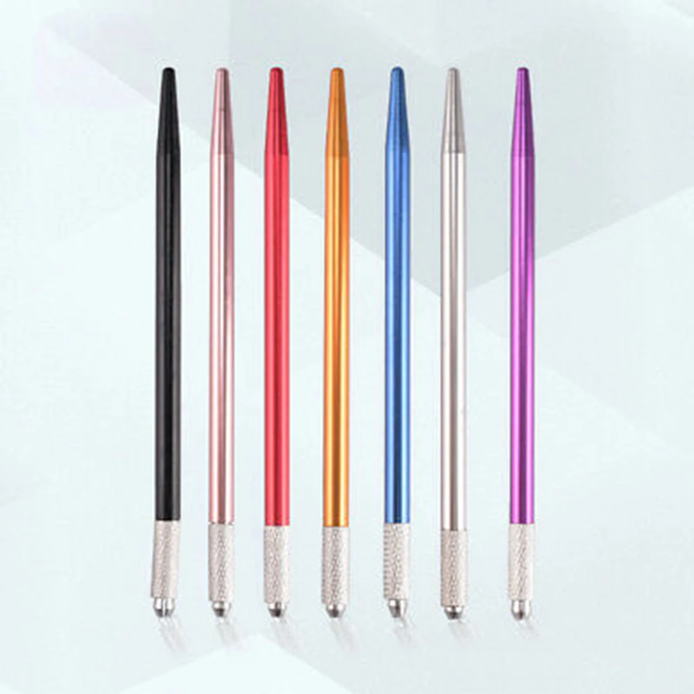 Лезвия Перманентный макияж вышитые бровей губ ручка ручная машинка для татуажа