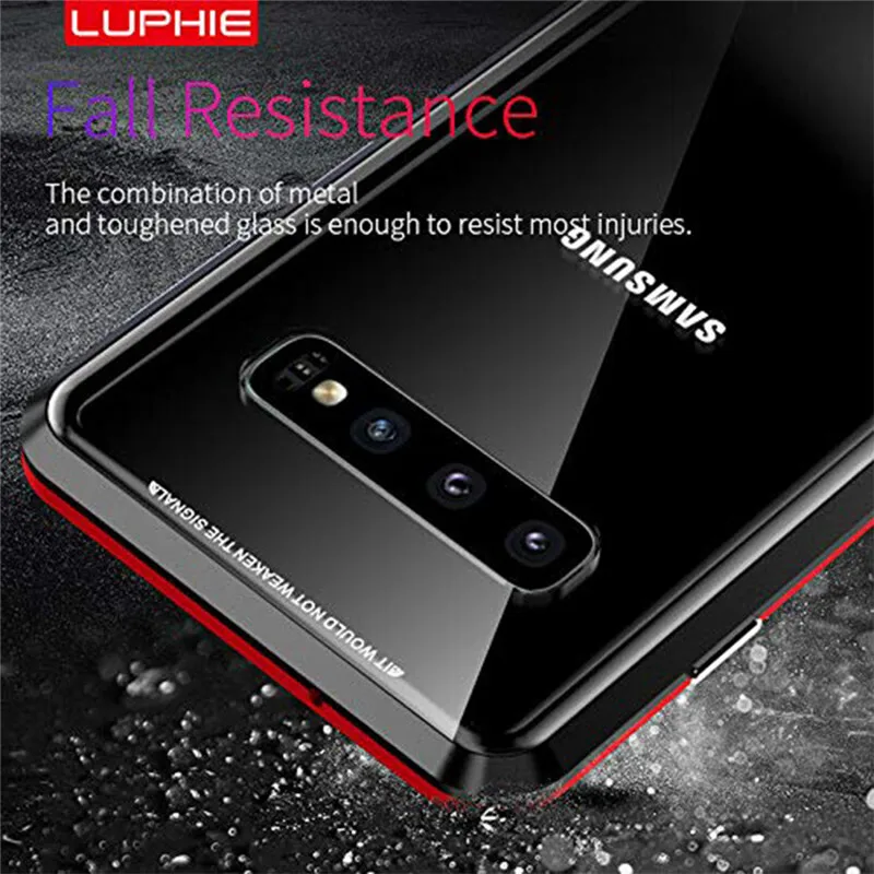 Магнитно привлекательный металлический чехол для телефона iPhone Xr Xs Max X 8 7 6S 6 Plus алюминиевая рамка с закаленным стеклом задняя крышка