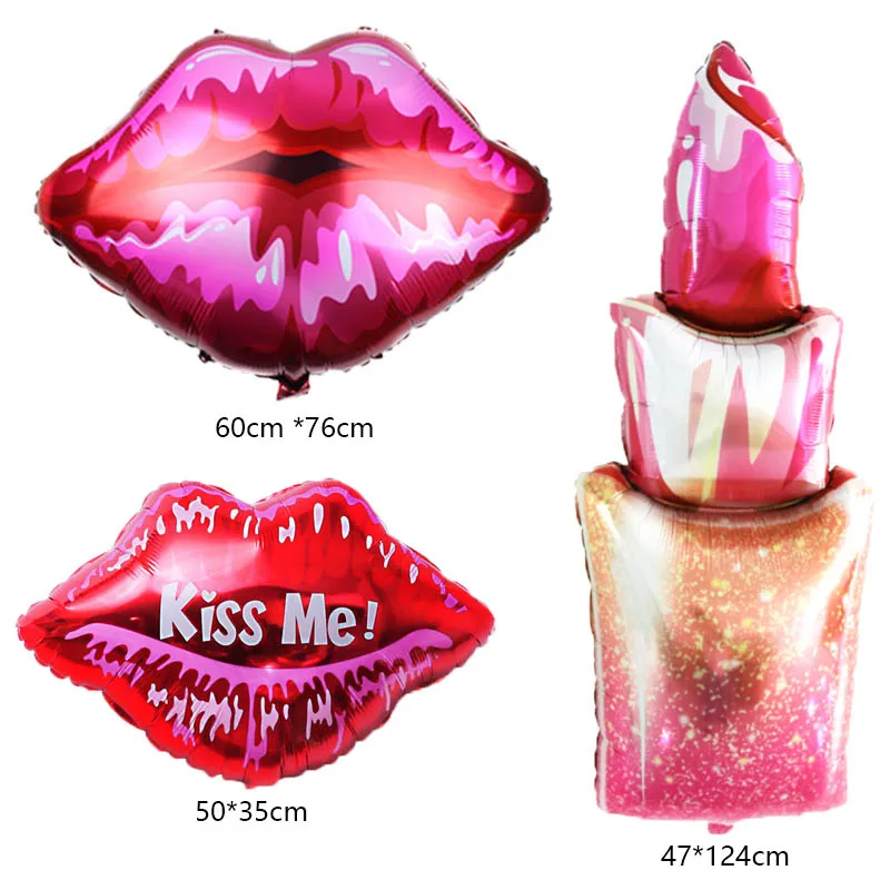 Вечерние воздушные шары губная помада поцелуй меня кольцо воздушный шар гелий