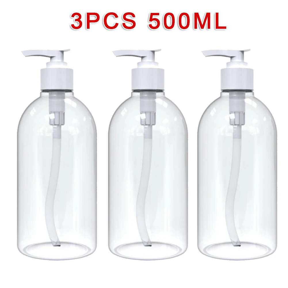Кухонные пустые бутылки салон 3 шт набор 500 мл прозрачный ПЭТ многоразового