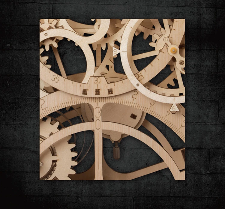 3D Wooden Mechanical Transmission Model Creative Toy Password Box Jewelry Box Perpetual Calendar Pendulum Birthday Gift