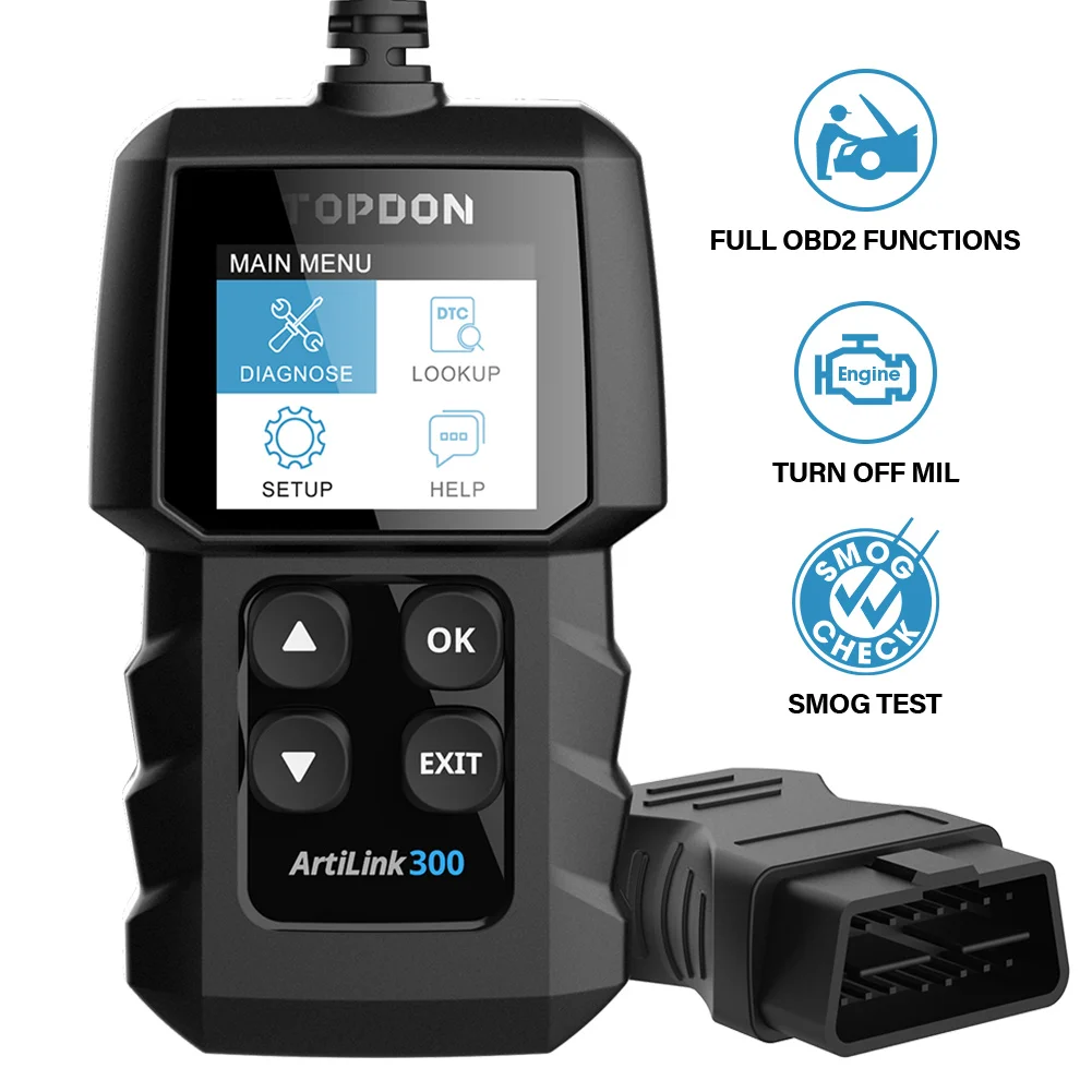 OBD2 сканер TOPDON AL300 OBDII считыватель кодов автомобильный диагностический инструмент