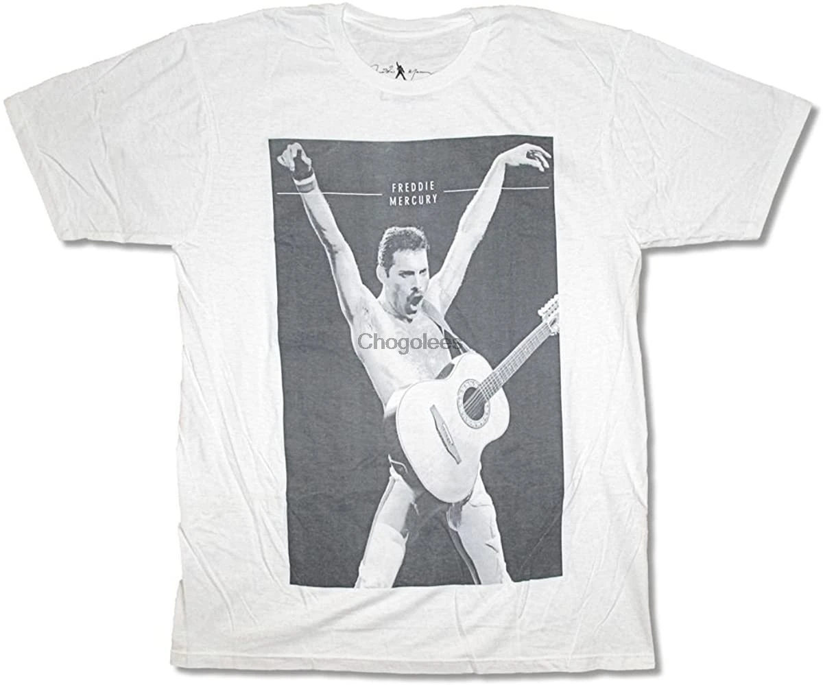 Белая футболка с изображением гитары |