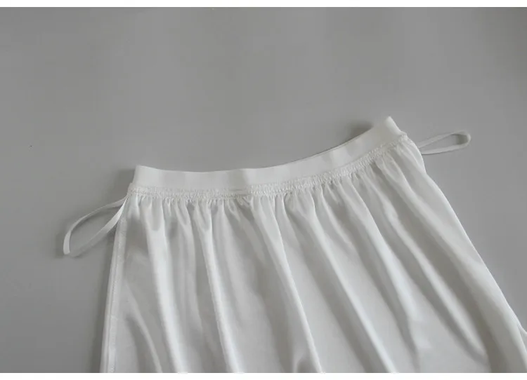 Тонкая внутренняя юбка американка белая Защитная Нижняя Hanfu 70 см 105 длинная для