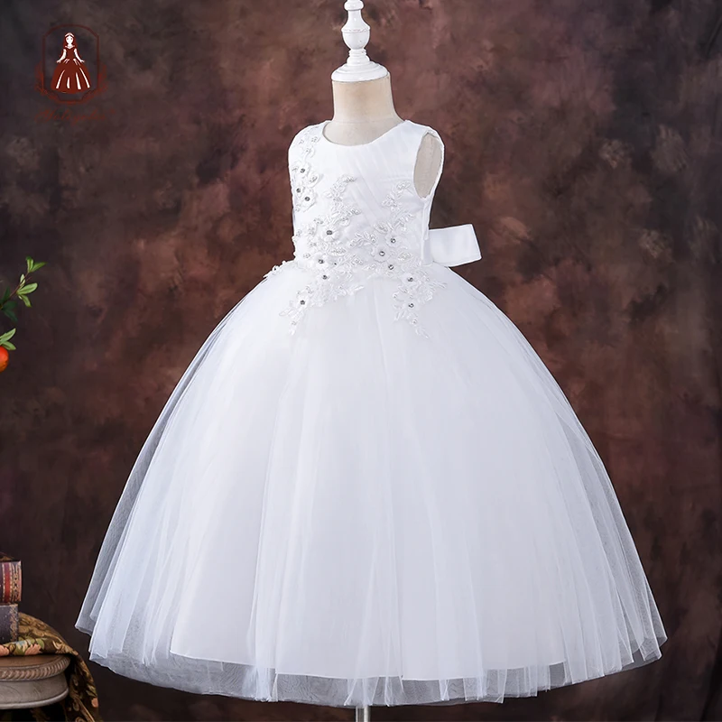 

Yoliyolei Fashion Girls Long Formal Party Dress Communion Wear Evening Wedding Prom Gowns Girls Dresses for 4-12 years Kids