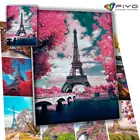 Алмазная живопись 5D сделай сам, пейзаж Эйфелевой елки, полноразмернаякруглая Алмазная мозаика, вышивка крестиком, домашний декор, алмазная живопись