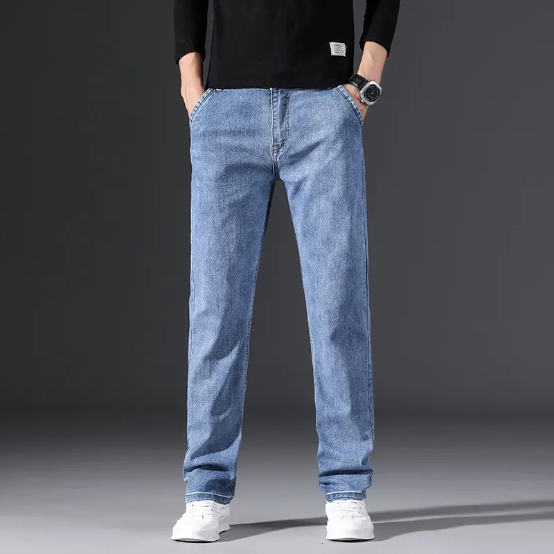 2021 Casual Straight Stretch Brand Pants Male Trousers  Brand Jeans Classic Style Business Pants