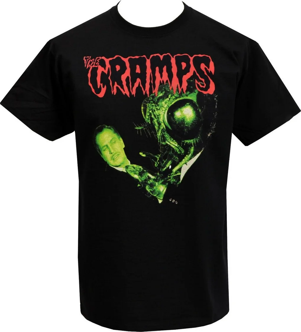 Мужская футболка PSYCHOBILLY THE CRAMPS HUMAN FLY VINCENT PRICE HORROR S 5XL с короткими рукавами |