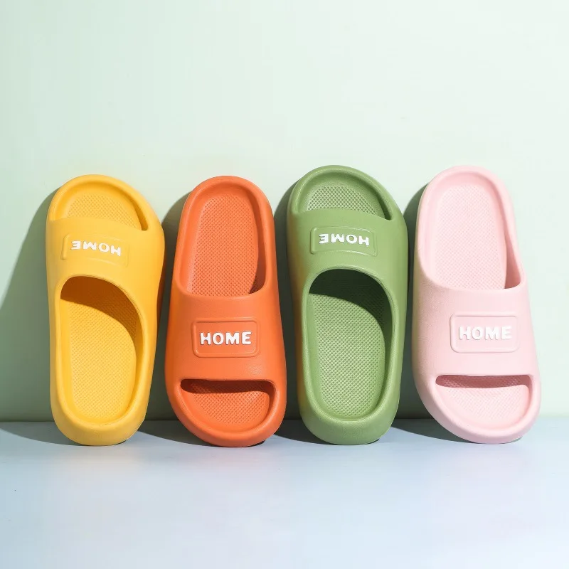

New Stepping on shit slippers women summer thick soft bottom home couple sandals and slippers home indoor bathroom slippers