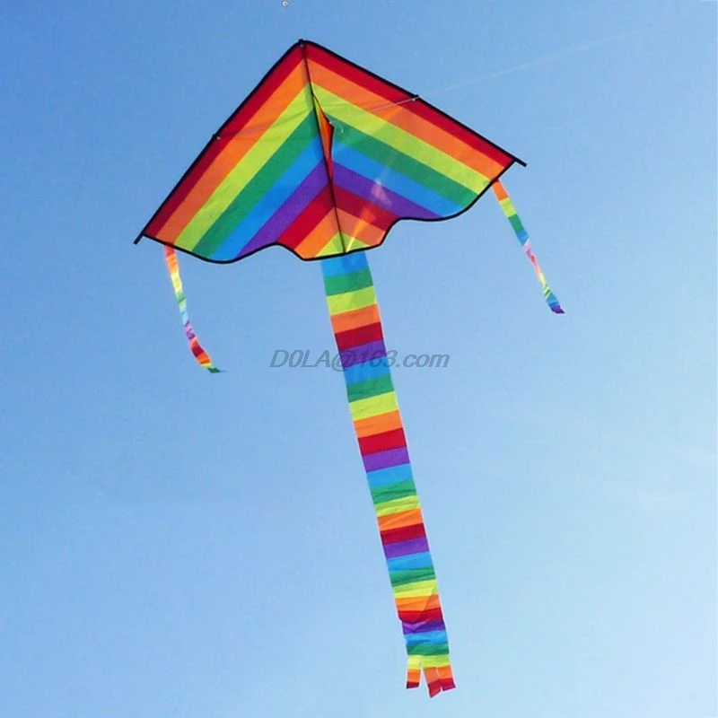 

New Long Tail Rainbow Kite Outdoor Kites Flying Toys Kite For Children Kids