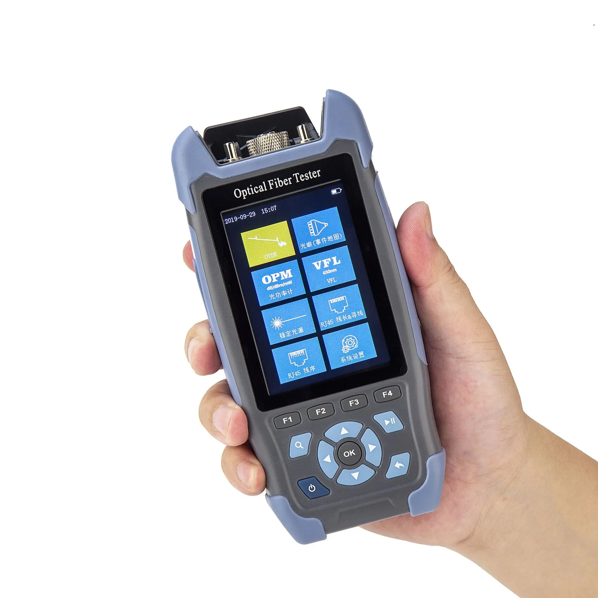 Mini OTDR Fiber Optic Reflectometer FTTH Fiber Optic Tester Multifunction with Optical Power Meter OPM VFL Light Source