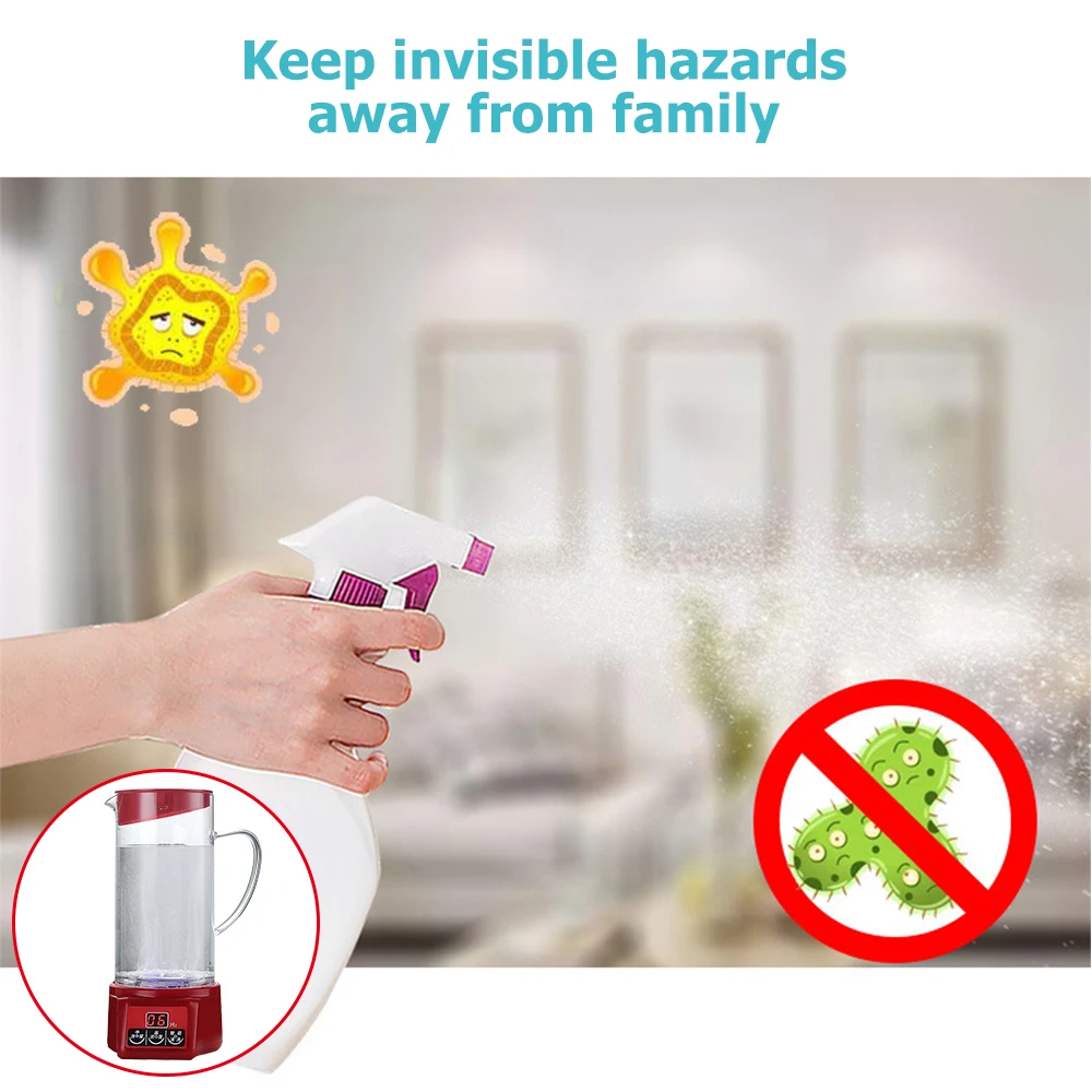 

1.3L Hypochlorous Acid Water Disinfectant Machine Sodium Hypochlorous Generator Healthy Household Disinfectant Machine