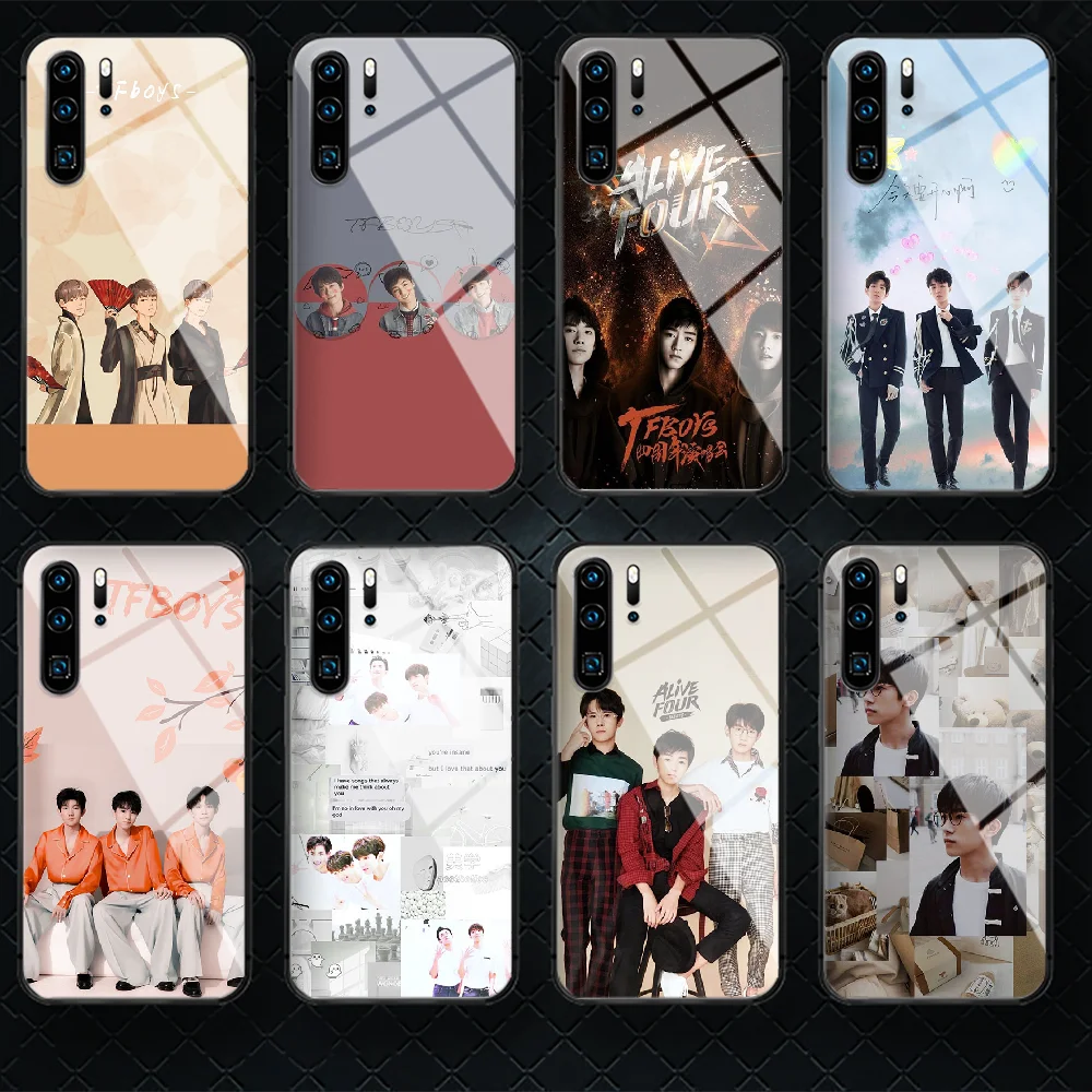 

Cool Chinese Boy-Tfbys Tempered Glass Phone Case Cover For Huawei Honor Mate P 7 8 9 10 20 30 40 A X I Pro Lite Smart 2019