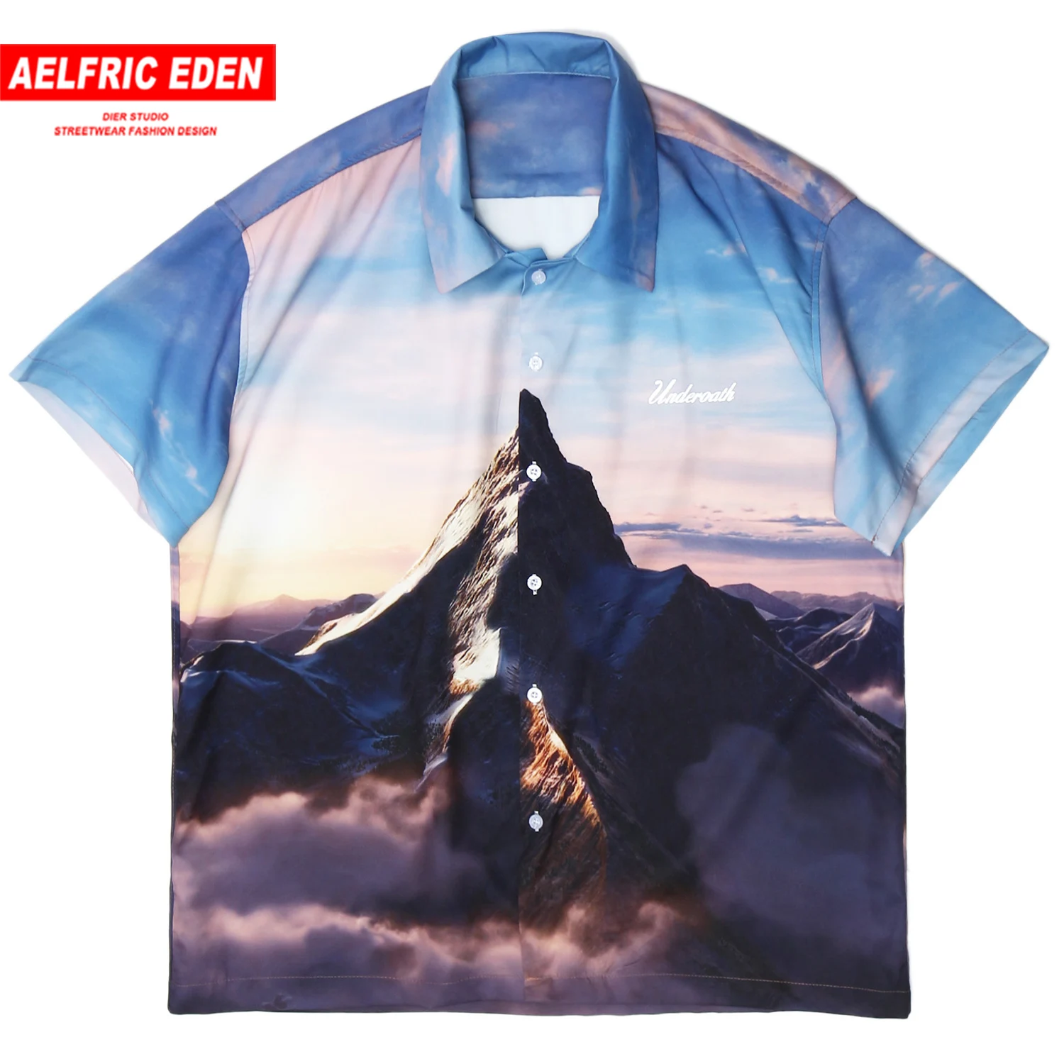 Светоотражающая модная мужская рубашка с коротким рукавом 3 м лето 2020 Гавайские