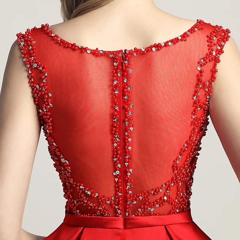 

Youthful Graduation Gown Scoop Sleeveless A Line Mini Homecoming Dresses Beading Pearls Illusion Bodice Vestidos Cortos LX439