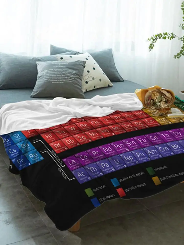 Школьный сезон химический метания Одеяло элемент Периодической таблицы мягкий