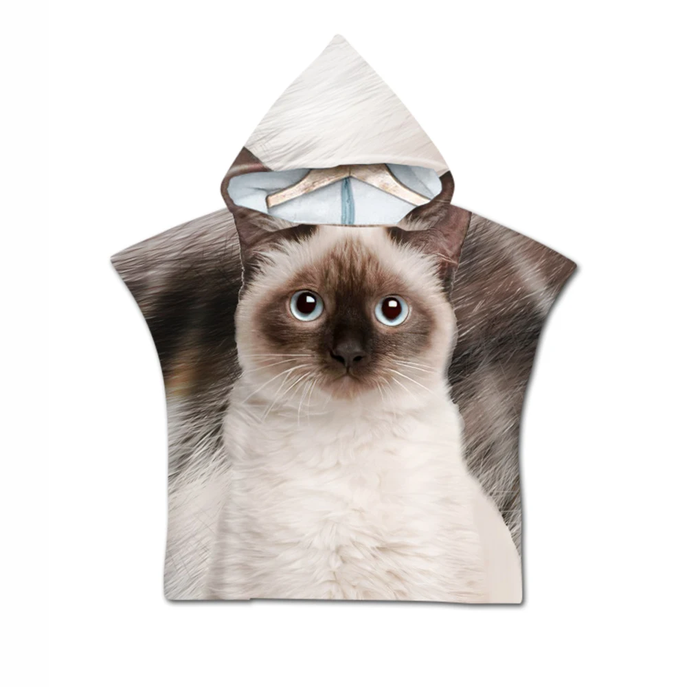 Пляжное полотенце с кошкой одеяло впитывающие детские котенок детская банное