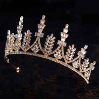 luxury crystal bridal tiaras headband baroque wedding crowns women party pageant rhinestone diadem hair jewelry hair accessories