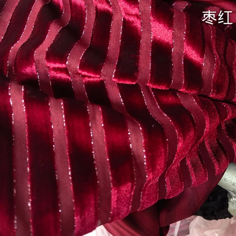 Bling бархатная ткань в полоску блеск для рубашка с длинным рукавом Одежда мягкий
