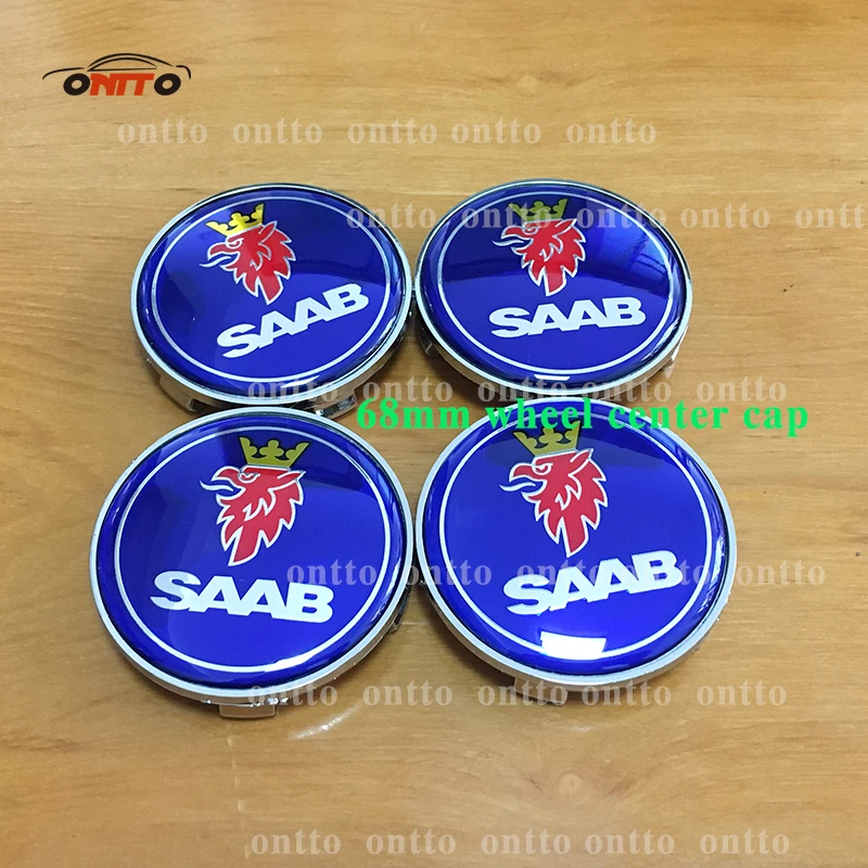 

Wholesale 100pcs/set Car Wheel Center Hub Cap Car Rim Emblem Badge Wheel Dust-proof emblem covers For Saab 9-3 9-5 93 95 BJ SCS