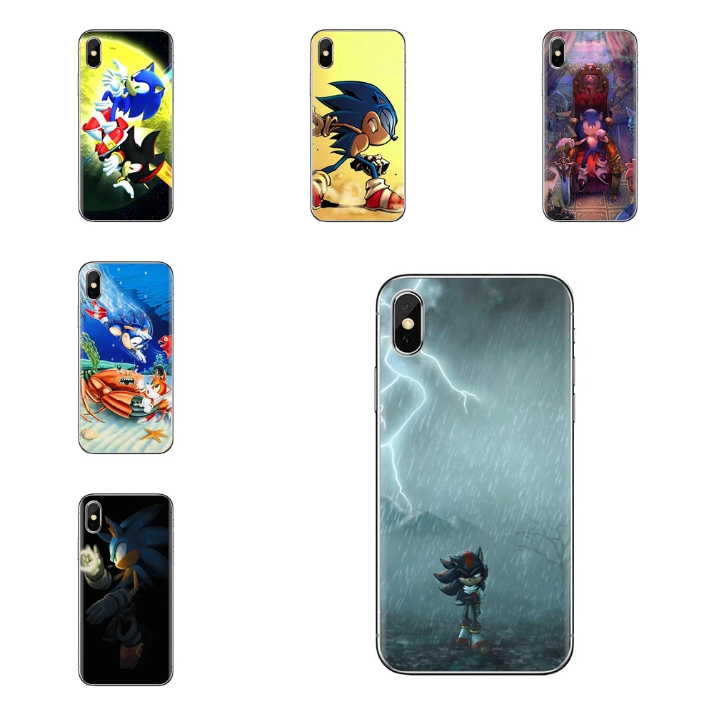 Чехол из ТПУ с серебристым звуковым изображением Ежика для sony Xperia Z Z1 Z2 Z3 Z5 compact M2 M4