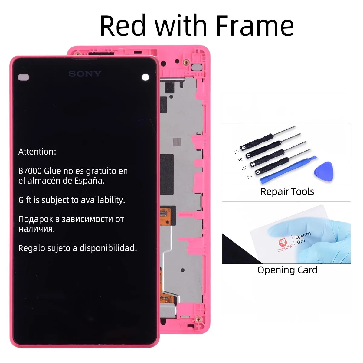 Red with Frame ЖК-дисплей для SONY Xperia Z1 Compact дисплей сенсорный экран с рамкой для SONY Xperia Z1 Compact ЖК-дисплей Z1 Mini D5503 - Цвет: Red with Frame