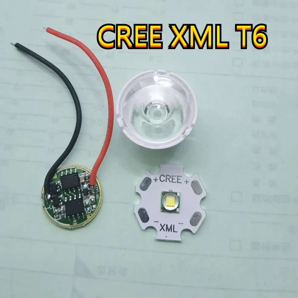 Светодисветодиодный Cree XML XM-L T6 10 Вт на 12 14 16 20 мм черно-белая печатная плата +