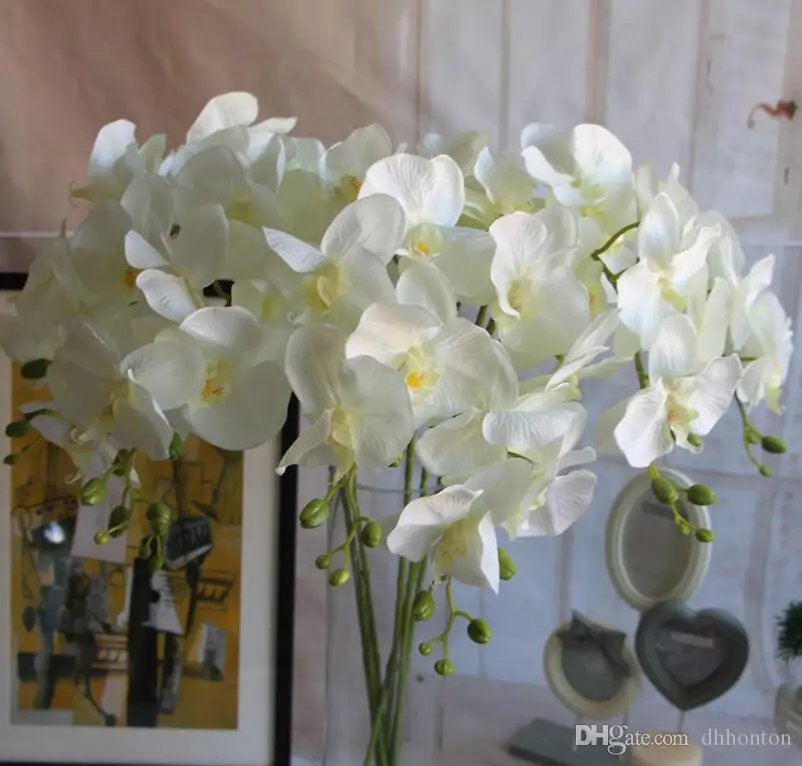 Koop 78Cm Kunstmatige Vlinder Orchidee Bloem Zijden Phalaenopsis Bruiloft Thuis Diy Decoratie Nep Bloemen