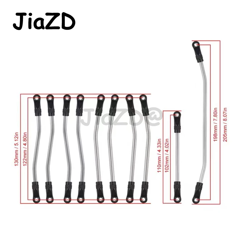 

Metal Upper Lower Suspension Link Rod Linkage Steering Link Rod for AXIAL Wraith 90018 20 31 45 90056 1/10 RC Crawler