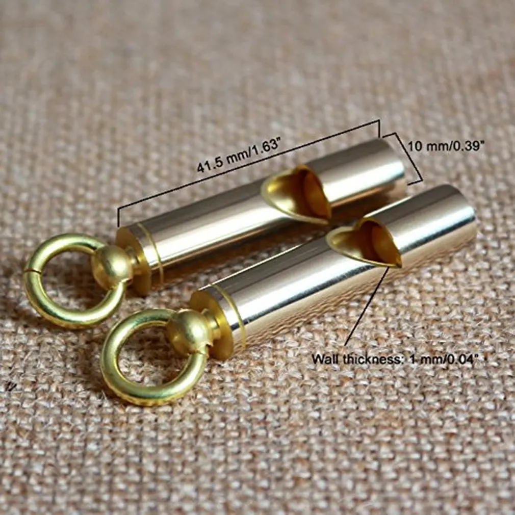 

Outdoor Sports Hanging Equipment Rescue Camping Hiking Mountaineering Whistle EDC Survival Vintage Brass Referee