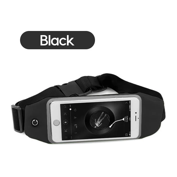 Black 6 дюймов Спортивный Бег поясная сумка, сумка для iPhone samsung huawei на открытом воздухе поясная сумка Водонепроницаемый телефона чехол тренажерный зал талии держатель крышки - Цвет: Black
