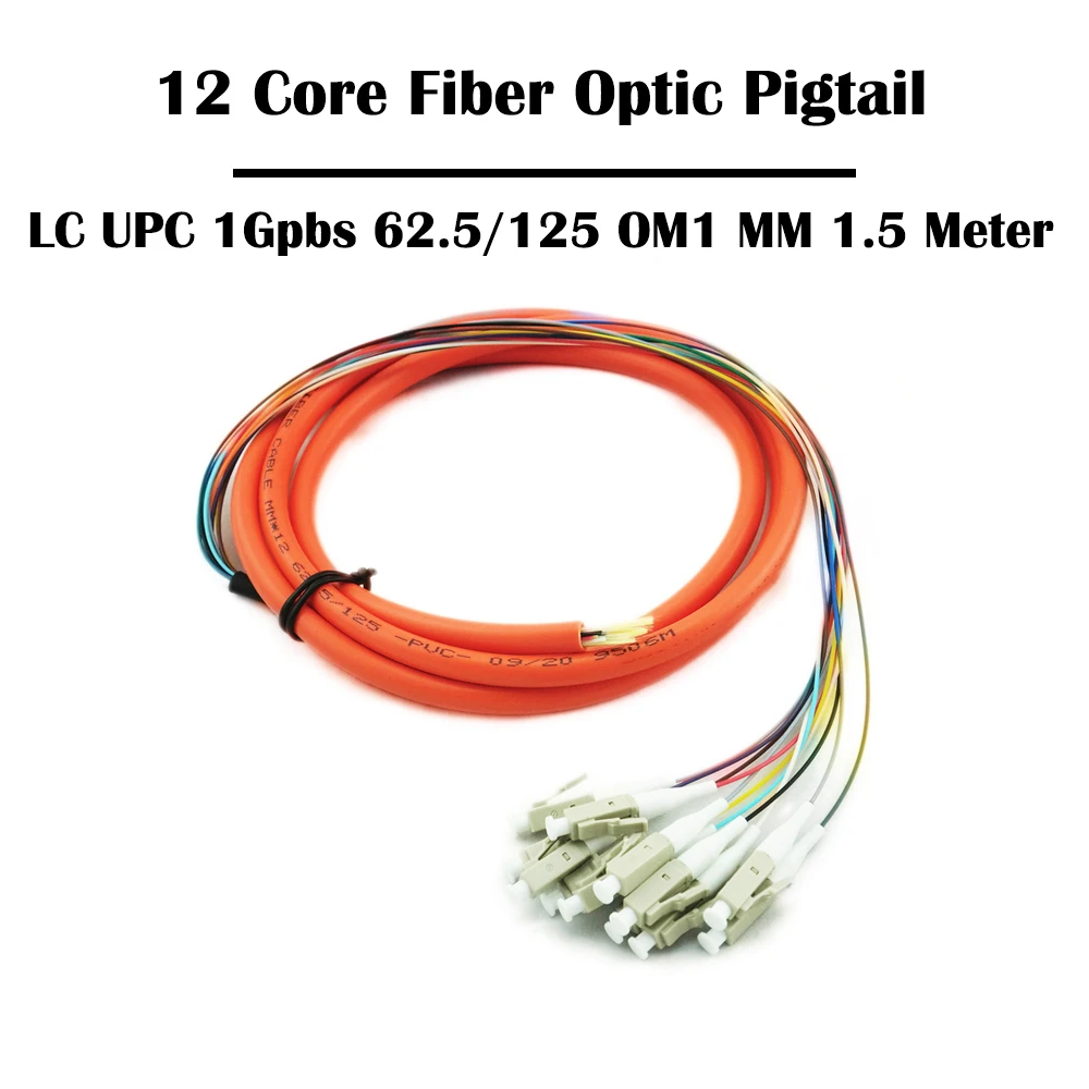 LC волоконно оптический отрезок 1 5 м 12 ядер UPC/APC SM одномодовый мм Многомодовый FTTH
