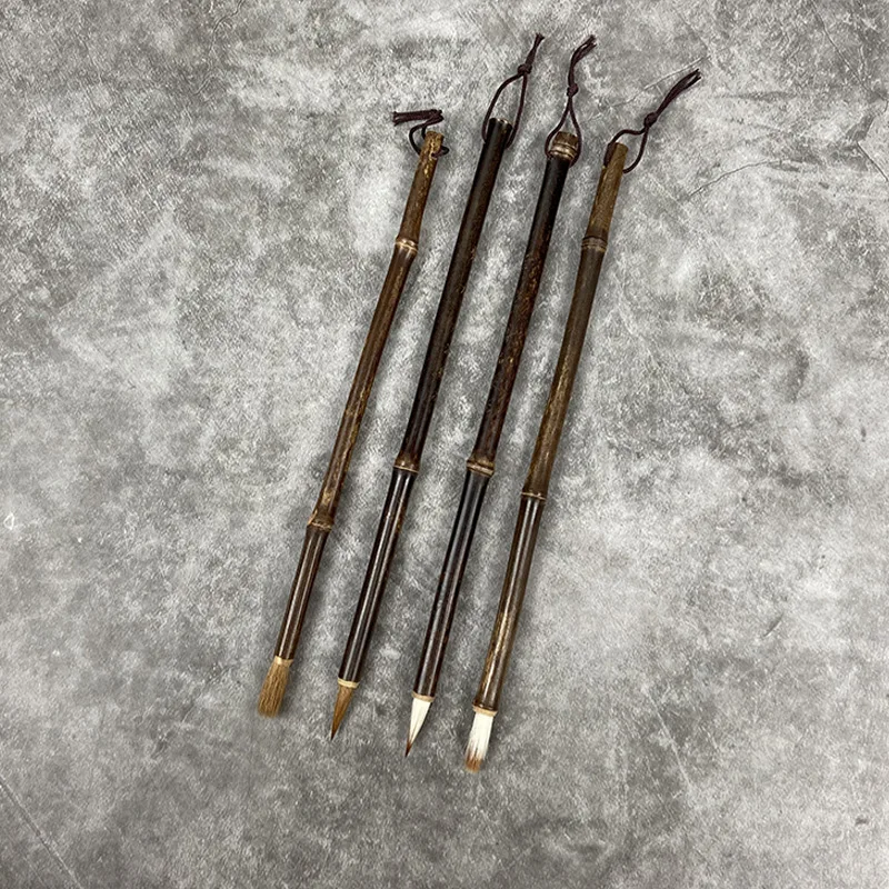 Тонкая фиолетовая бамбуковая щетка для волос с волком взрослых чистая Волчья