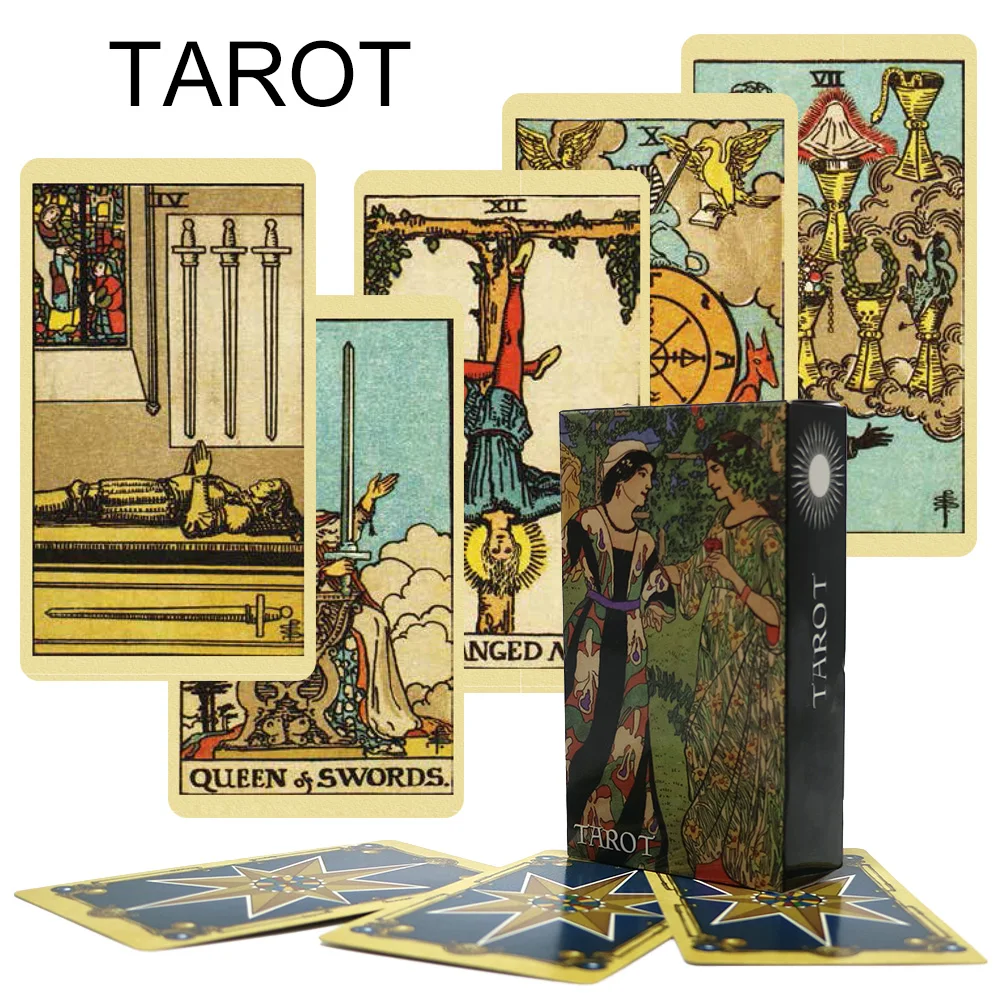 

The Most popular Tarot Deck 78 Cards Affectional Divination Fate Game Deck English Version Palying Cards For Party Game