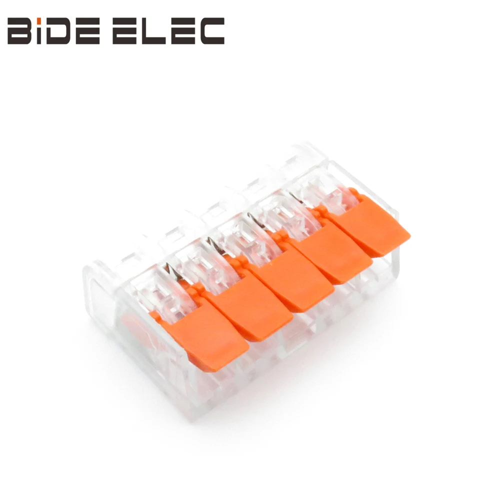 Разноцветная универсальная Клеммная колодка для проводника с рычагом AWG 28-12 10 шт.