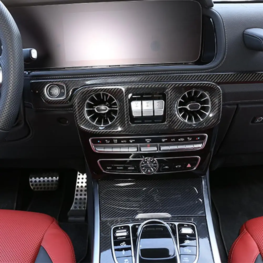 

80%HOT Central Control Cover Waterproof Self-adhesive Carbon Fiber Wear-resistant Air Outlet Trim for Mercedes-Benz G-Class 2019