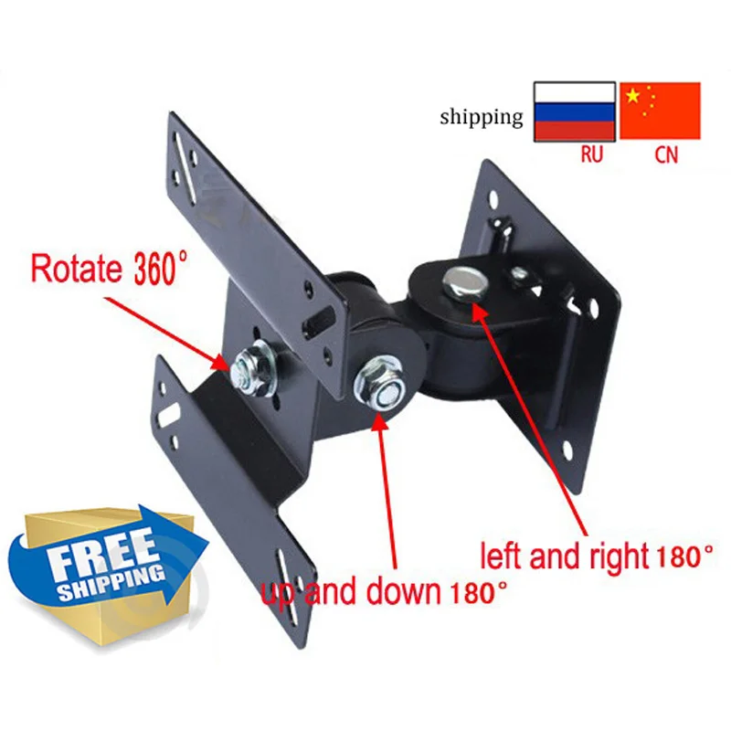 Lcd-7R Full motion 1"-24" 8 кг плоский светодиодный жк-дисплей тв настенное крепление макс. VESA 100*100 мм полное движение вращение на 360 градусов